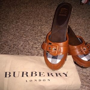 Burberry clog heels